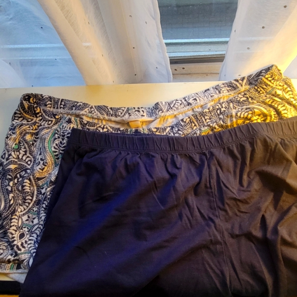 Two sets of blue and white summer pj sets